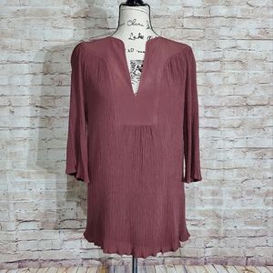 Laundry Silk Tunic 3/4 Length Sleeve Sz M EUC